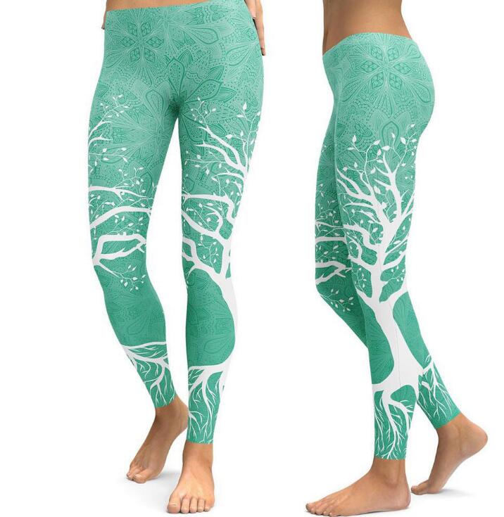 Arrival Tree Digital Printed Leggings Women Hight Waist Plus Size Leggins