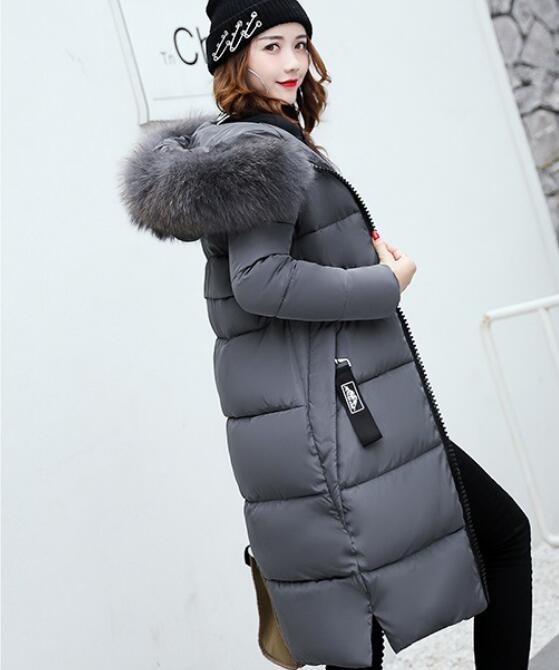 New Winter Jacket Women Large Fur Collar Padded Cotton Warm Jacket Winter Coat Women Parka Casacos de inverno feminino