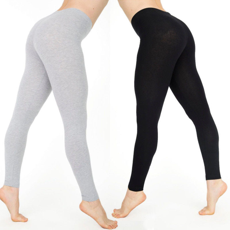 Womens Casual Ankle-length Leggings Elastic Waist Cotton Leggings Female Women Clothing Plus Size 2XL