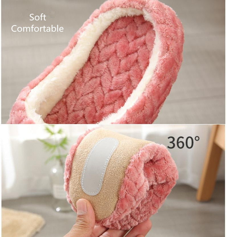 Women Indoor Slippers Warm Plush Lovers Home Slipper Anti Slip Autumn Winter Shoes Woman House Floor Soft Slient Slides SH072701