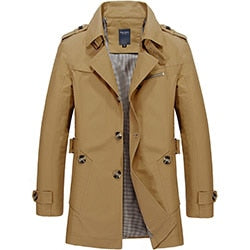 Men Jacket Coat Long Section Fashion Trench Coat Jaqueta Masculina Veste Homme Brand Casual Fit Overcoat Jacket Outerwear