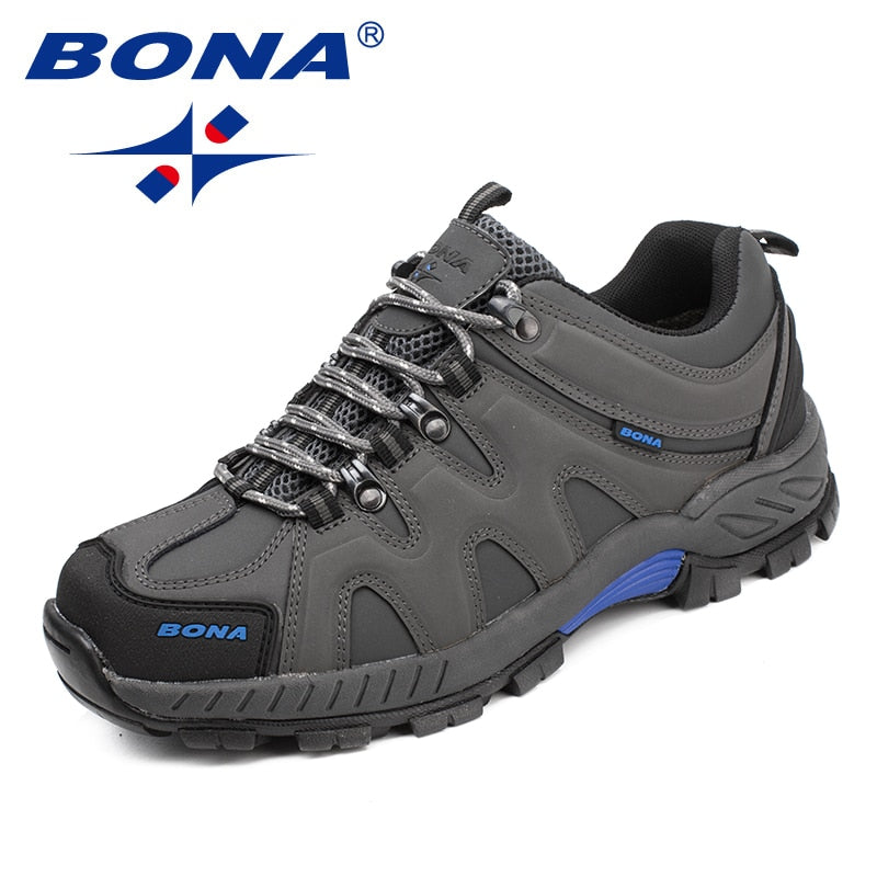 BONA Classics Style Men Hiking Shoes Lace Up Men Sport Shoes Outdoor Jogging Trekking Sneakers