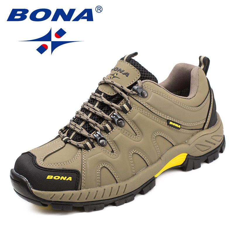 BONA Classics Style Men Hiking Shoes Lace Up Men Sport Shoes Outdoor Jogging Trekking Sneakers