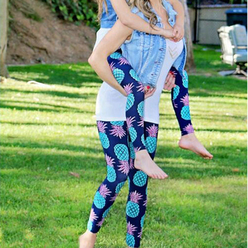 Mom And Daughter Matching Outfits Pants Family Look Mother Daughter Sport Yoga Trousers Mommy And Me Leggings Matching Clothes