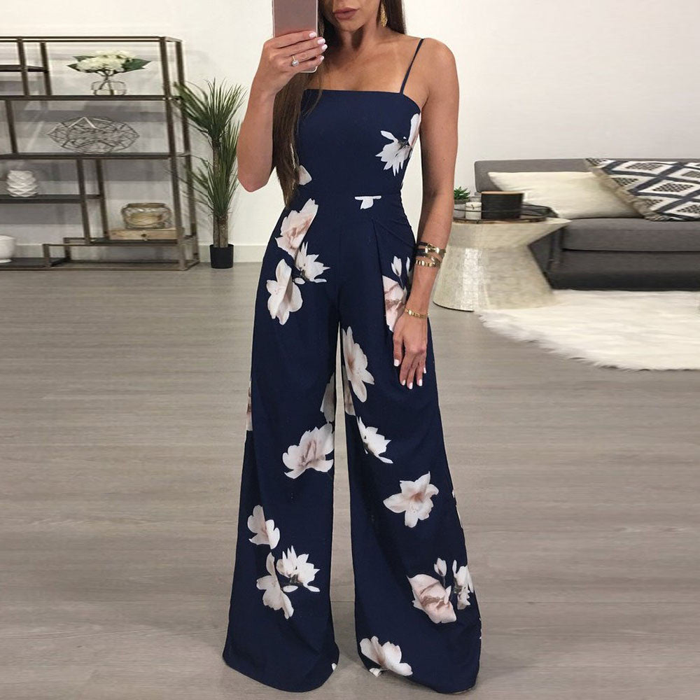 Women Summer Fashion Ladies Clubwear Floral Playsuit Bodycon Party Jumpsuit Trousers