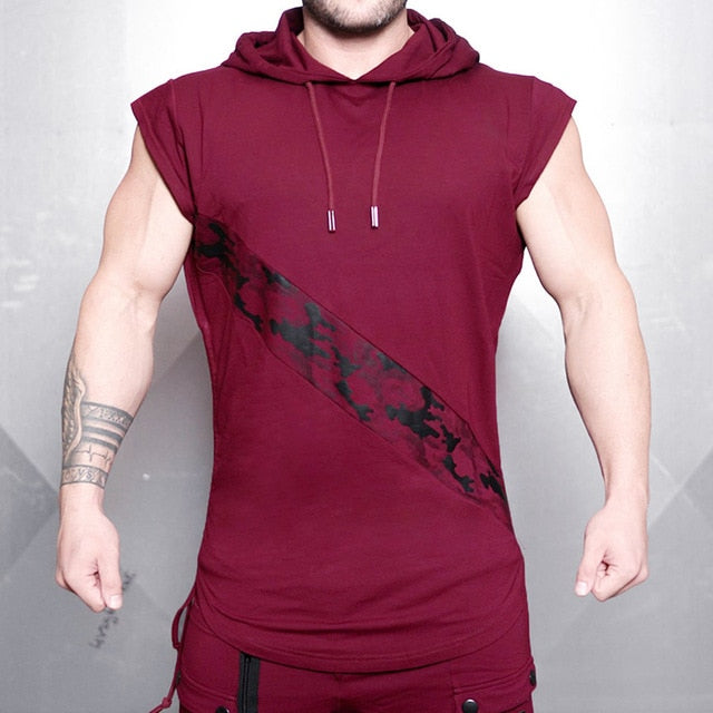 Men Bodybuilding Tank Top sleeveless Hoodie Sweatshirt Summer Gyms Fitness Workout Casual Fashion Singlet Vest Crossfit Clothing