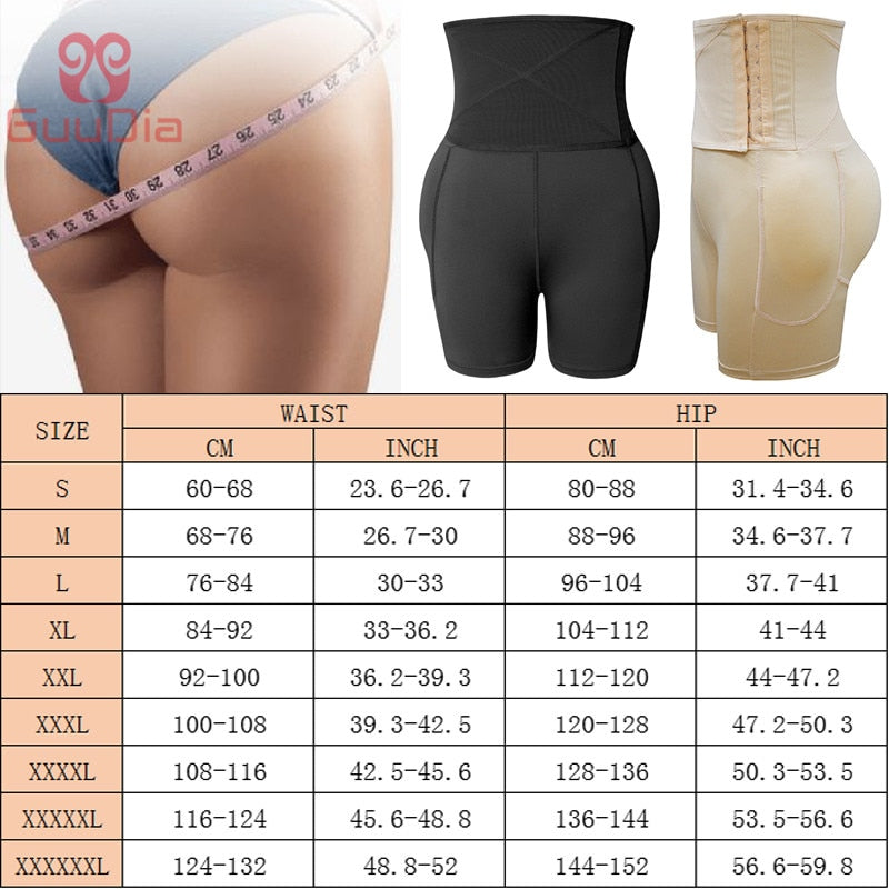 GUUDIA Butt Lifter Shapewear Waist Body Underwear Shaper Pad Fake Buttocks Lingerie Butt Hip Enhancer Fake Shapwear Brief Push