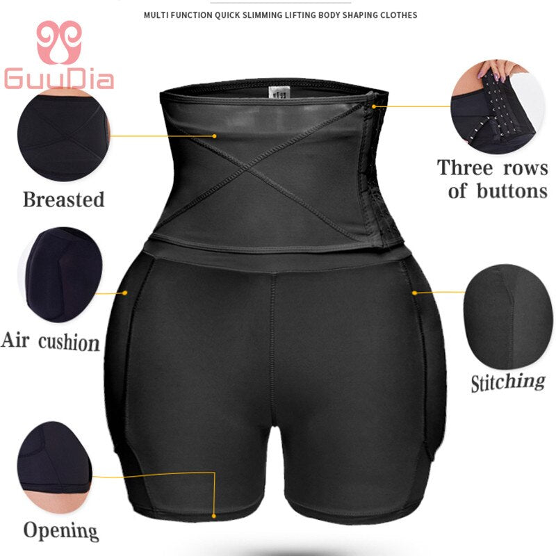 GUUDIA Butt Lifter Shapewear Waist Body Underwear Shaper Pad Fake Buttocks Lingerie Butt Hip Enhancer Fake Shapwear Brief Push