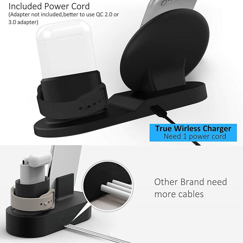 10W Qi Wireless Charger For Iphone XS XR 8 Plus 11 Pro Max Xiaomi Mi9 Huawei Fast Charger