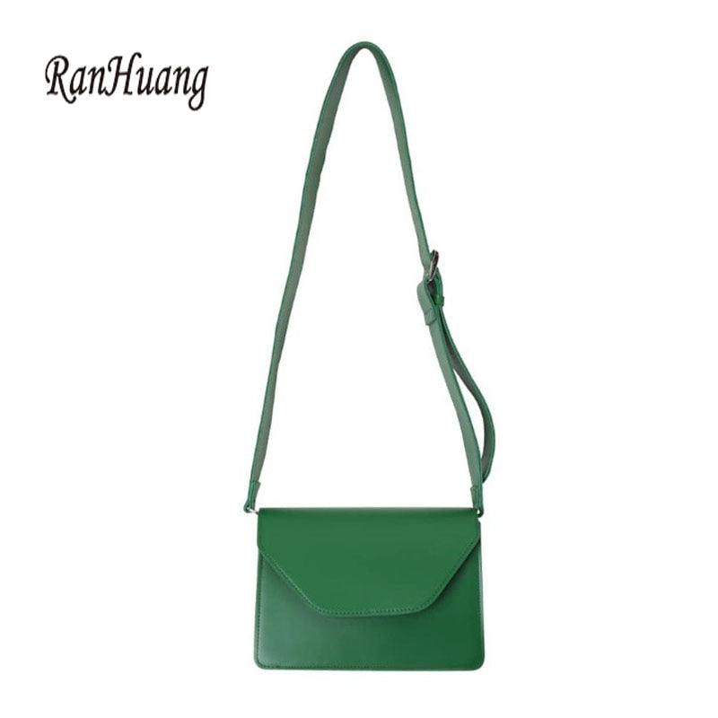 RanHuang New Arrive 2020 Women Pu Leather Shoulder Bags Girls Brief Flap Women's Casual Messenger Bags Crossbody Bags