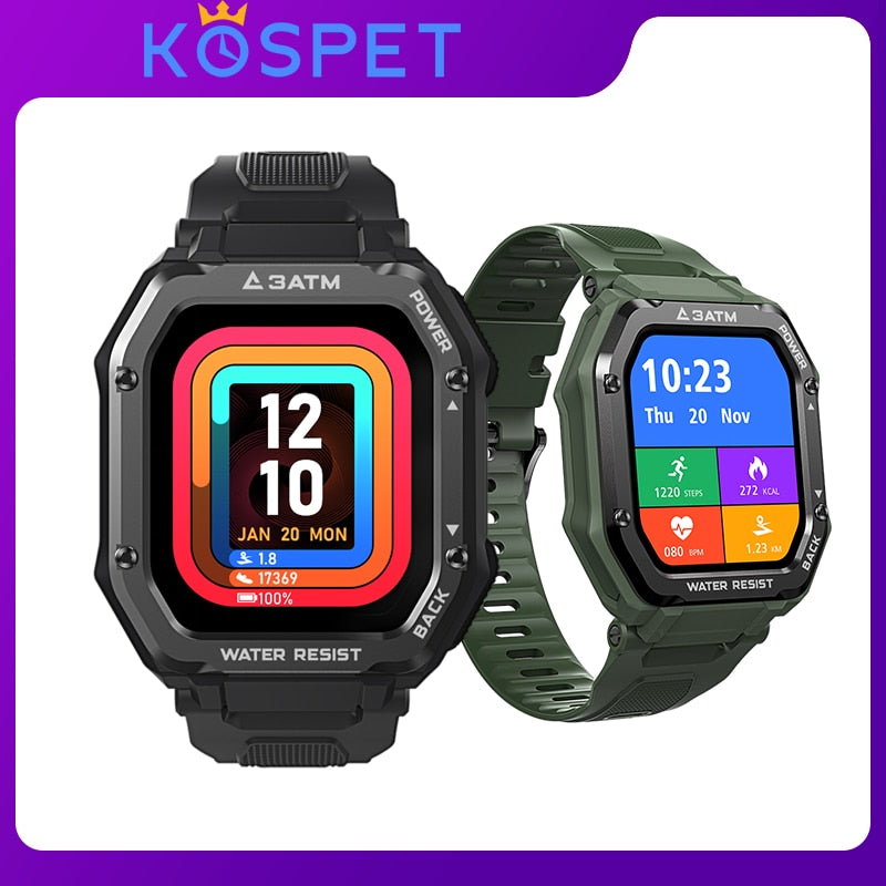 KOSPET ROCK Rugged Outdoor Sports Smart Watch Men Full Touch Fitness Tracker Blood Pressure Monitor Smartwatch Christmas gift